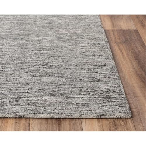 Rizzy Home Alora Decor Winston 5' X 8' Speckled Solid Gray/Charcoal/Black Area Rug