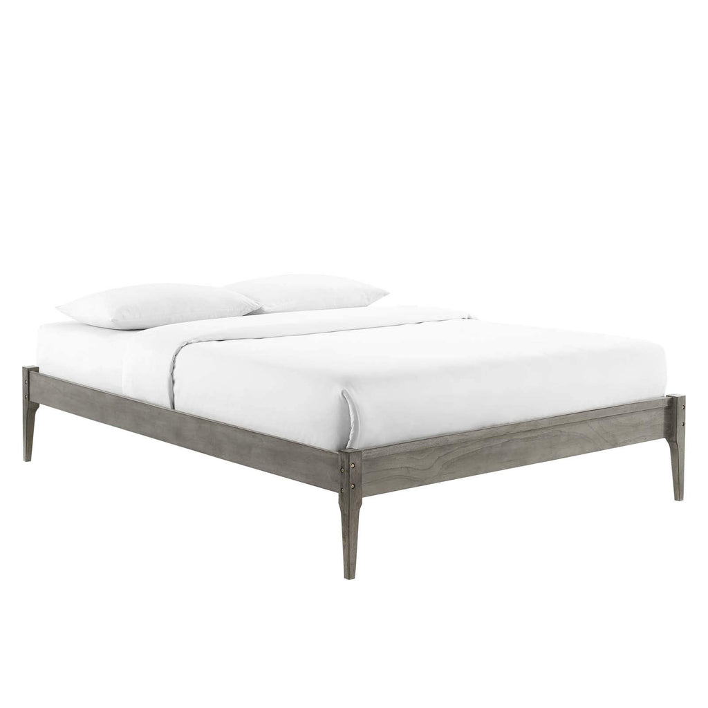 Modway Mod-6245-Gry June Full Wood Platform Bed Frame, Gray