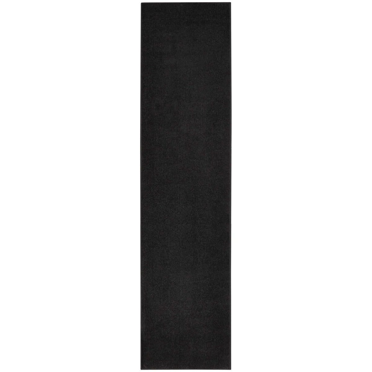 Nourison Essentials Indoor/Outdoor Black 2'2' X 12' Area Rug, Easy Cleaning, Non Shedding, Bed Room, Living Room, Dining Room,