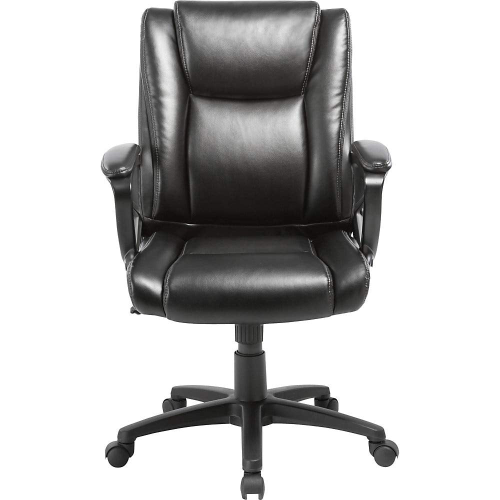 Lorell Soho High-Back Black Leather Chair