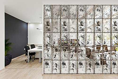 Eglomise Silver Large Wall Art Decor Panels 23.5 X 98