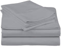 Tribeca Living Bed Sheet Set, Soft Egyptian Cotton Sateen Solid Sheets And Pillowcase Set, Deep Pocket, 600 Thread Count, 6-Piec