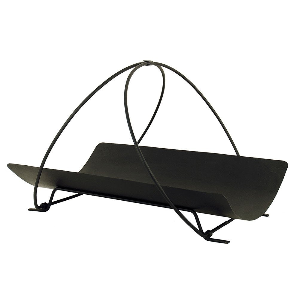 Minuteman International Petite Panier Firewood Holder Log Basket, Black