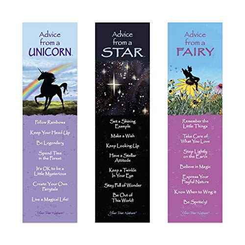 Your True Nature Advice From Nature 3 Bookmark Mystic Mama Set, Laminated With Glossy Finish, Printed On Recycled Paper - Unicor