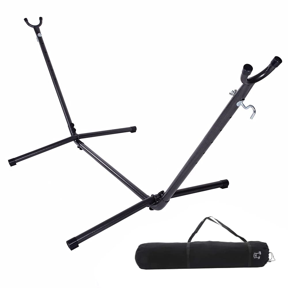 Oncloud 9 Ft Hammock Stand Only Heavy Duty Indoor Outdoor Universal Space Saving Steel Stand With Carrying Case 450 Pounds Capac