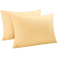 Uxcell Pillowcases Weave From 100% Egyptian Cotton, Breathable Soft Pillow Cases With Zipper Closure, 2 Pcs Yellow Pillow Covers