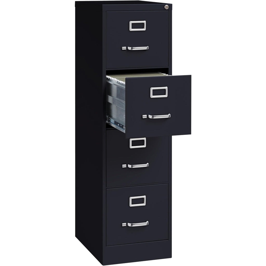 Lorell 4-Drawer Vertical File, 15 by 22 by 52, Black