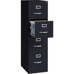 Lorell 4-Drawer Vertical File, 15 by 22 by 52, Black