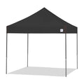 E-Z UP Pyramid Instant Shelter Canopy, 10 x 10 with Wide-Trax Roller Bag & 4 Piece Spike Set, Black