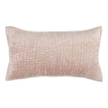Kosas Home Dimitry 20x36 Velvet and Solid Cotton King Sham in Bliss Pink