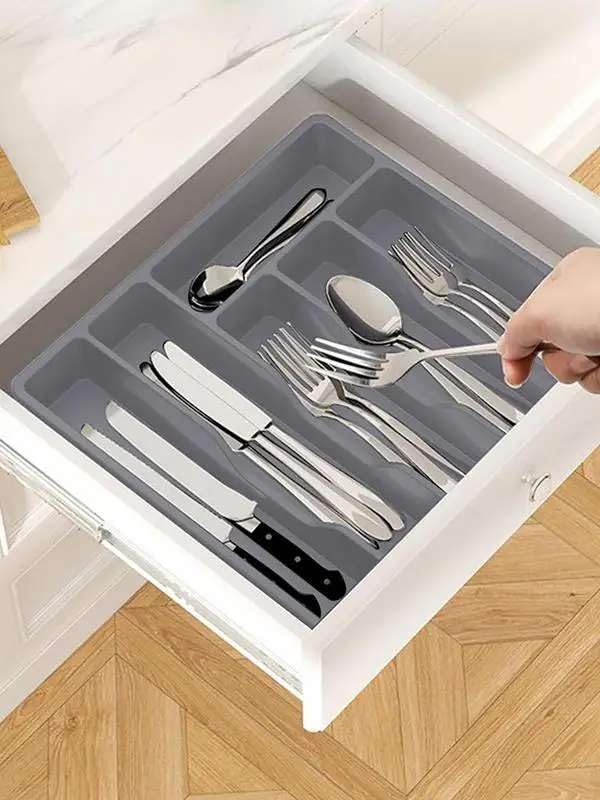 Ultimate Kitchen Drawer Organizer: Cutlery Storage Box With Divider For Forks, Spoons, And Knives  Neat & Organized Tableware