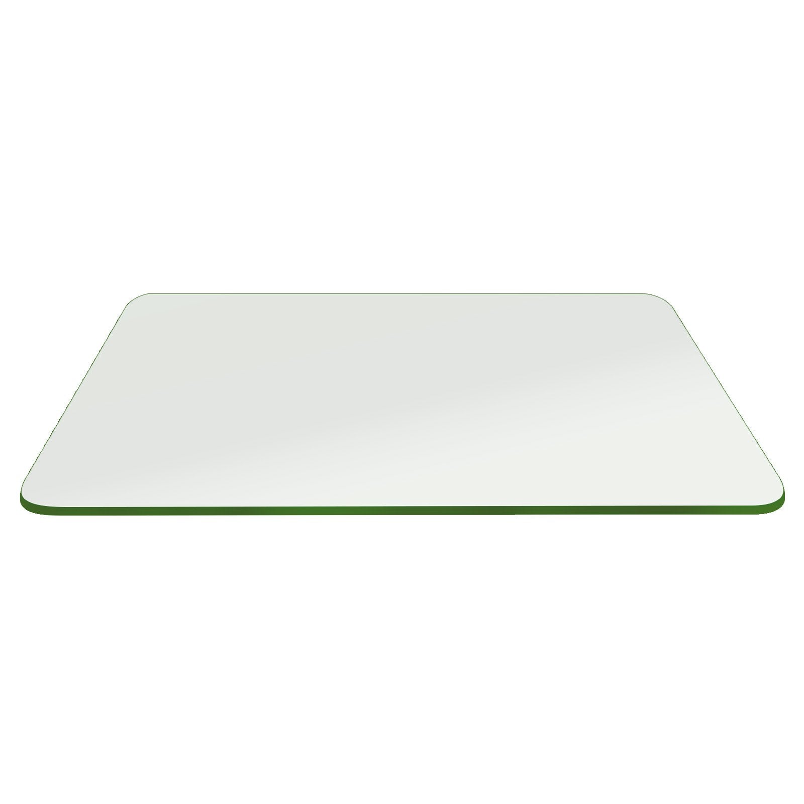 Fab Glass and Mirror 24x48 Inch Rectangle Tempered 3/8 Thick Pencil Polish Touch Corners Glass Table Top, 24 x 48, Clear