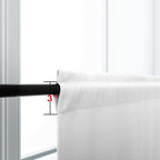 Koufall White Curtains For Small Bathroom Window,50% Blackout Short Curtains For Bedroom,24 X 30 Inch Length