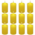12 Pack 2x3 Inch Citronella Pillar Candles Outdoor Indoor, 22 Hours Dripless Smokeless Yellow Candles for for Home Garden Pool P