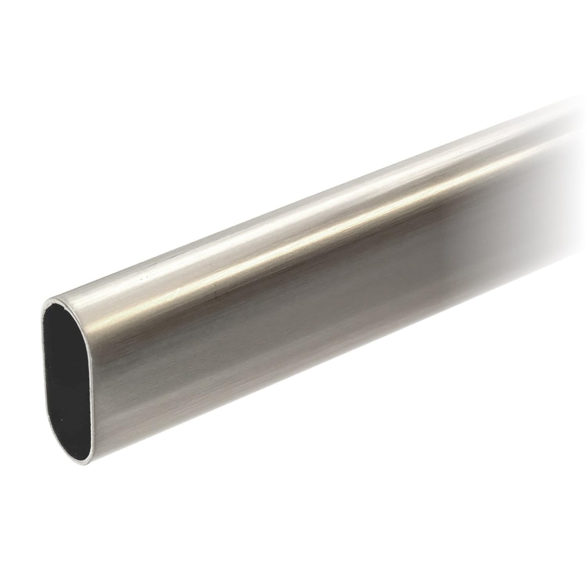 48 Satin Nickel Oval Closet Rod | Heavy Duty Wardrobe Clothes Pole | 1 Pack
