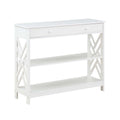 Convenience Concepts Titan 1-Drawer Console Table with Shelves, White
