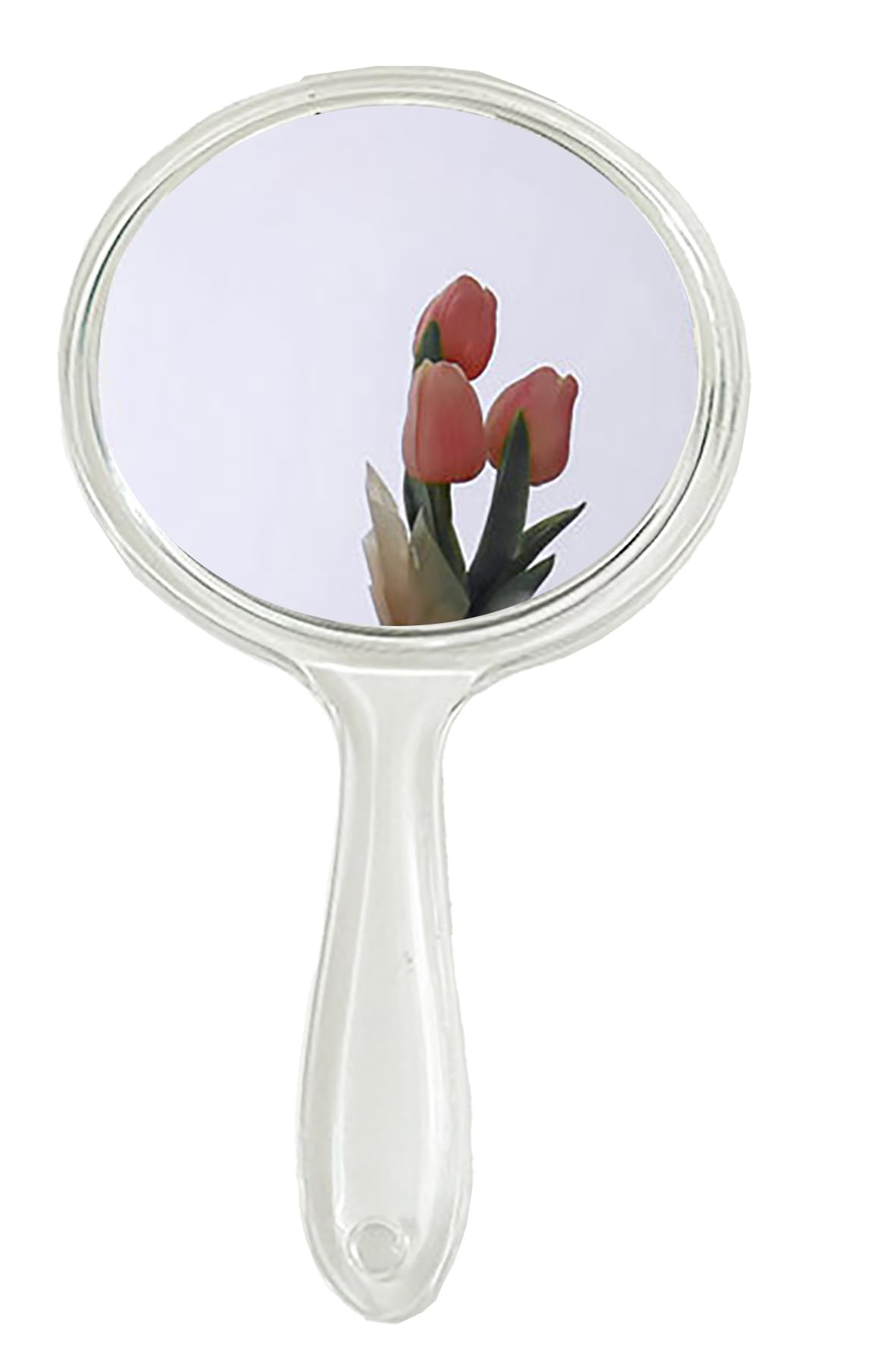 Stianiiie Makeup Hand Mirror, Double-Sided Handheld Mirror 1X/3X Magnifying Mirror with Handle, Wall Mounted Mirror, (Crystal Cl