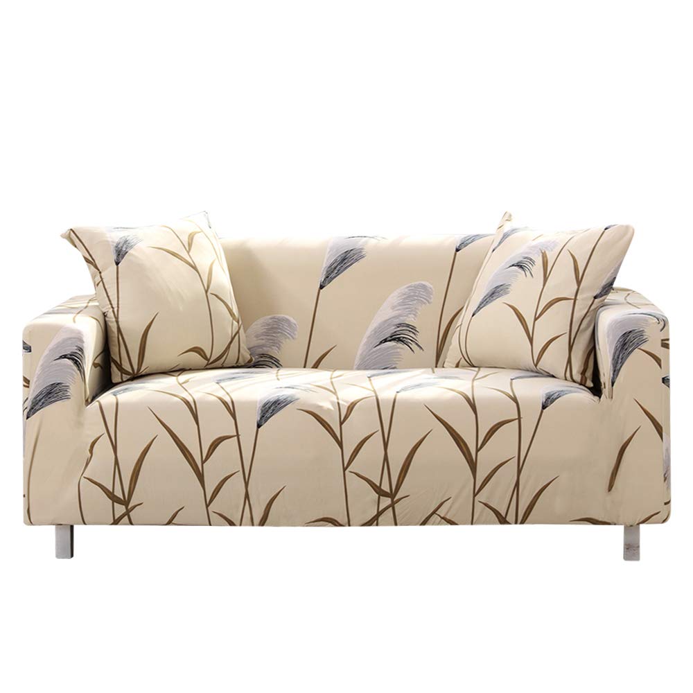 Lamberia Printed Sofa Cover Stretch Couch Cover Sofa Slipcovers For Couches And Loveseats With Two Free Pillow Cases (Reed Flying, Loveseat)