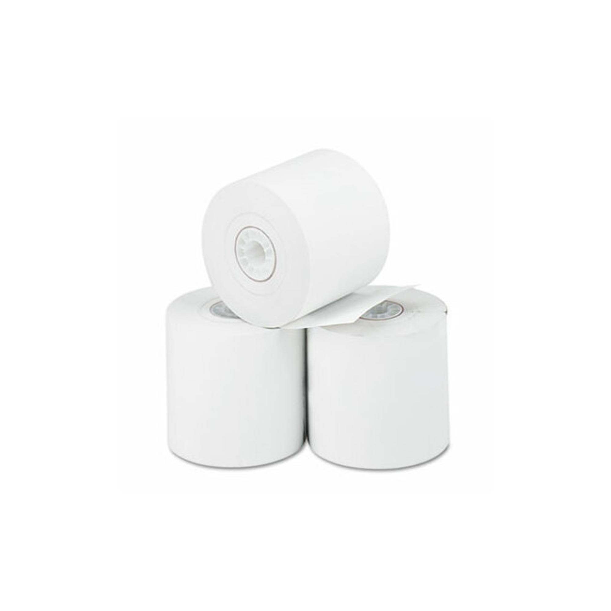 Thermal Receipt Paper, 2-1/4' X 165-Ft. Roll, 3 Carton, White