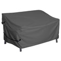 Porch Shield 600D Waterproof Outdoor Furniture Sofa Cover - Patio 2 Seater Loveseat Cover 60W X 35D X 35H Inch, Black