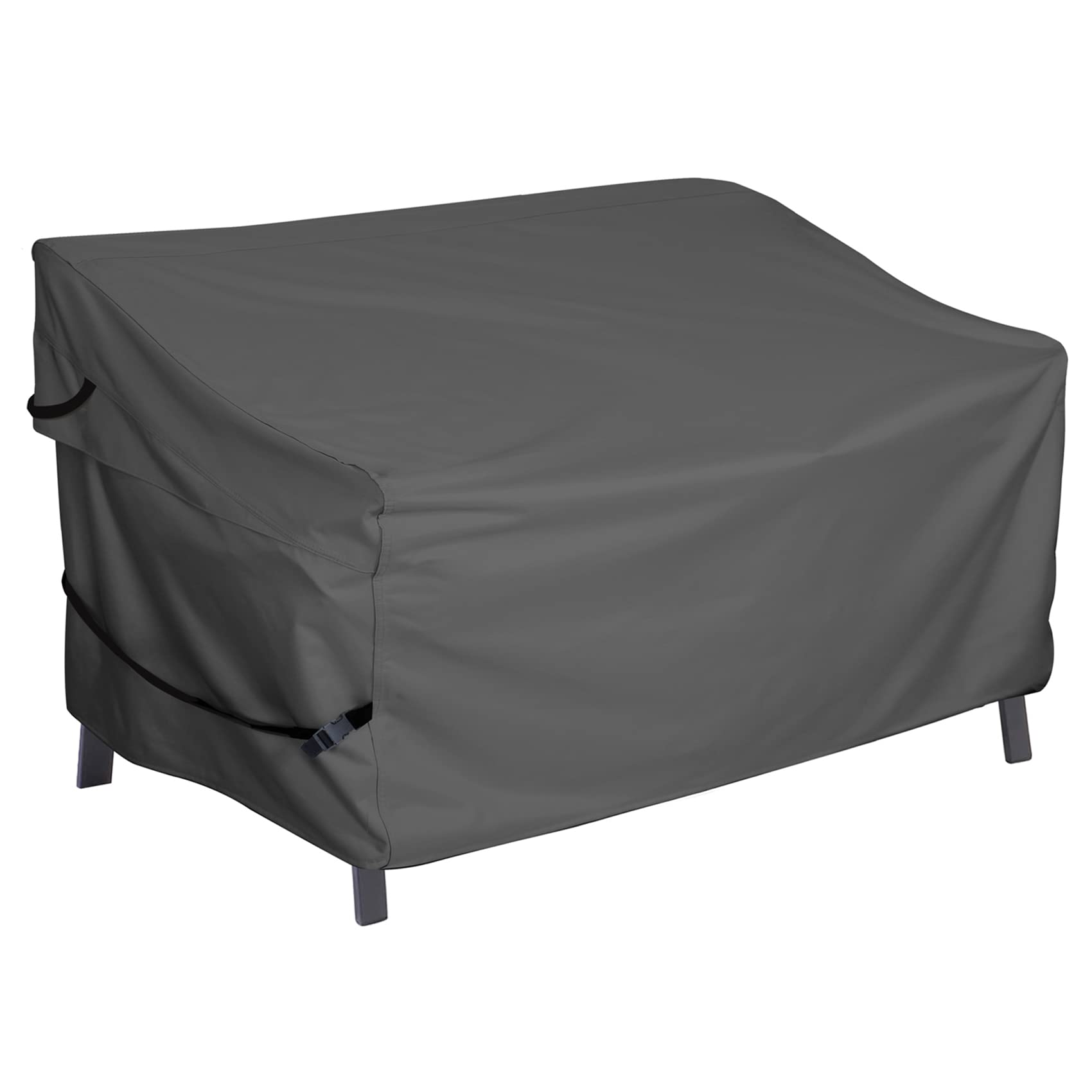 Porch Shield 600D Waterproof Outdoor Furniture Sofa Cover - Patio 2 Seater Loveseat Cover 60W X 35D X 35H Inch, Black