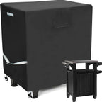 Outdoor Grill Cart Prep Table Cover 600D For 30-Inch Keter Unity Portable Outdoor 40 Gal Table With Storage Cabinet, Waterproof
