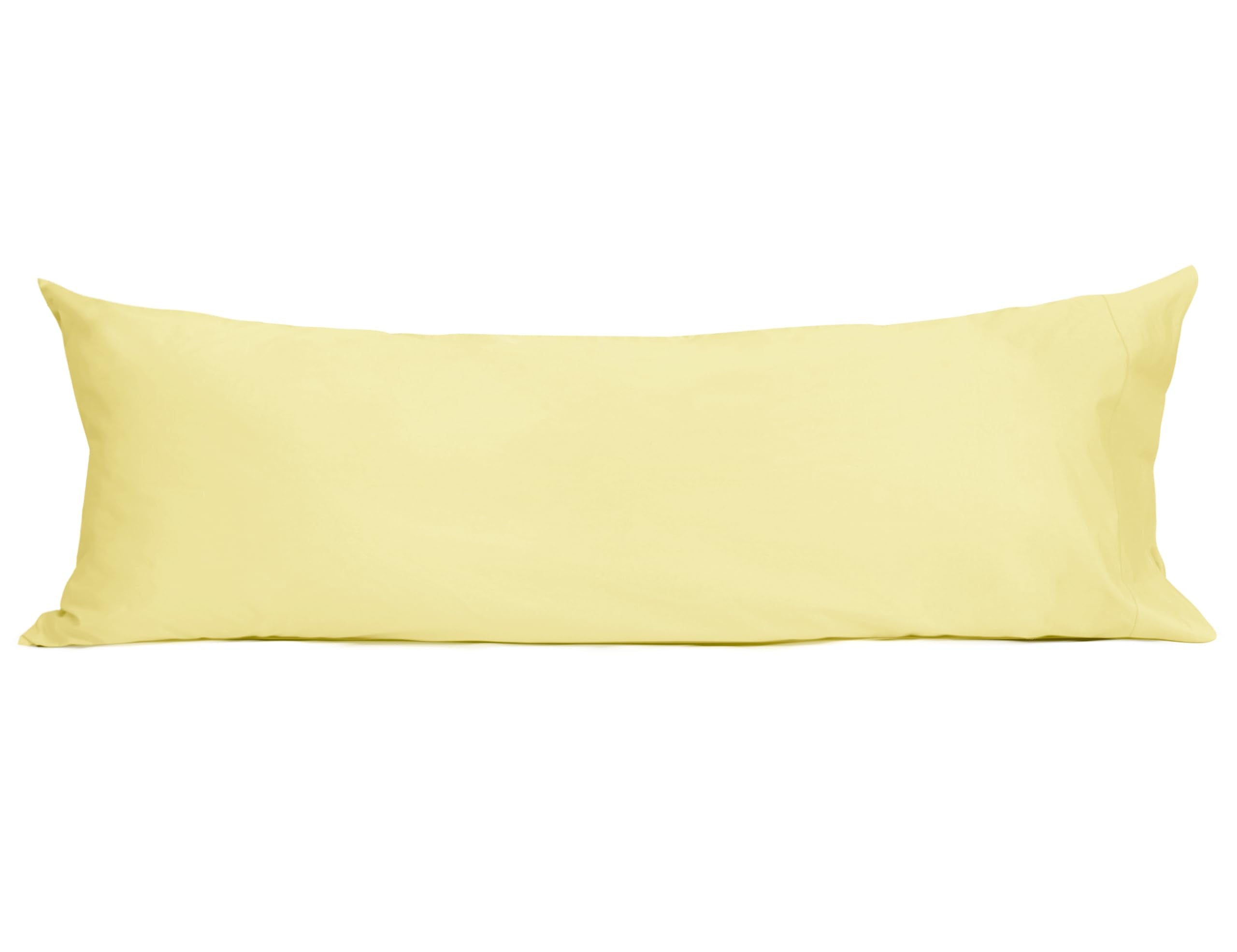 Sunflower Body Pillowcase 100% Cotton Long Pillow Cover/Case Envelope Closure 1 Pack, 21  54 Inches Honeyed Straw, Soft And Brea