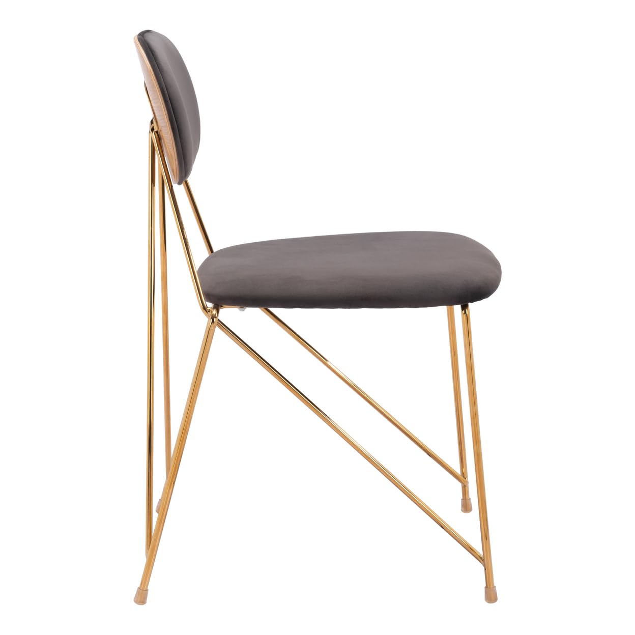 Zuo Georges Dining Chair Gray & Gold