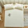 Songlibin Fitted Sheet, Semi Double With Pillowcases, 3Piece Set, 100% Cotton, Waffle Fitted Sheet, Mattress Cover, Breathable,