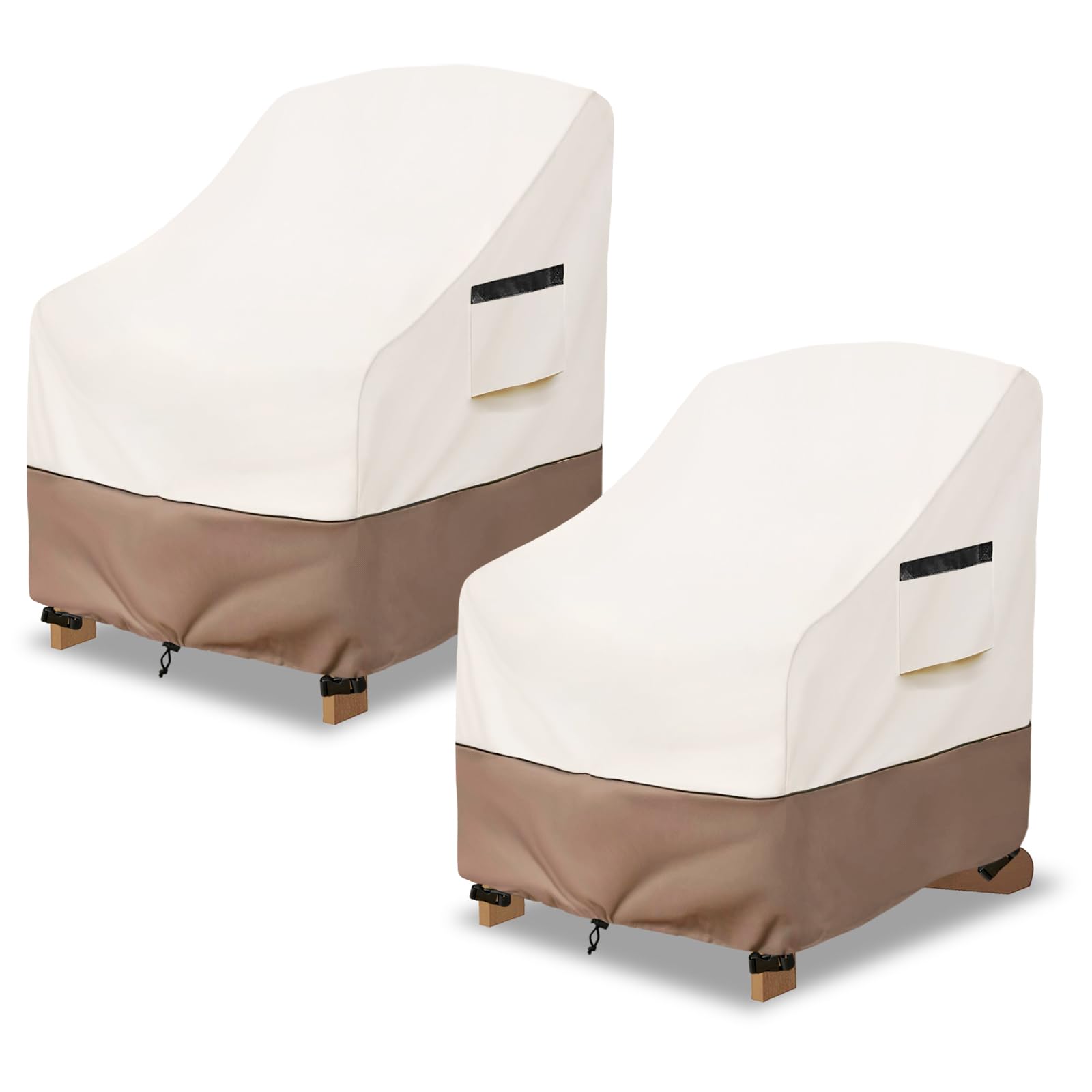 SoloToo Adirondack Chair Covers Waterproof Heavy Duty Patio Furniture Covers, 30W x 33D x 36H Inches Outdoor Chair Cover 2 Pack 