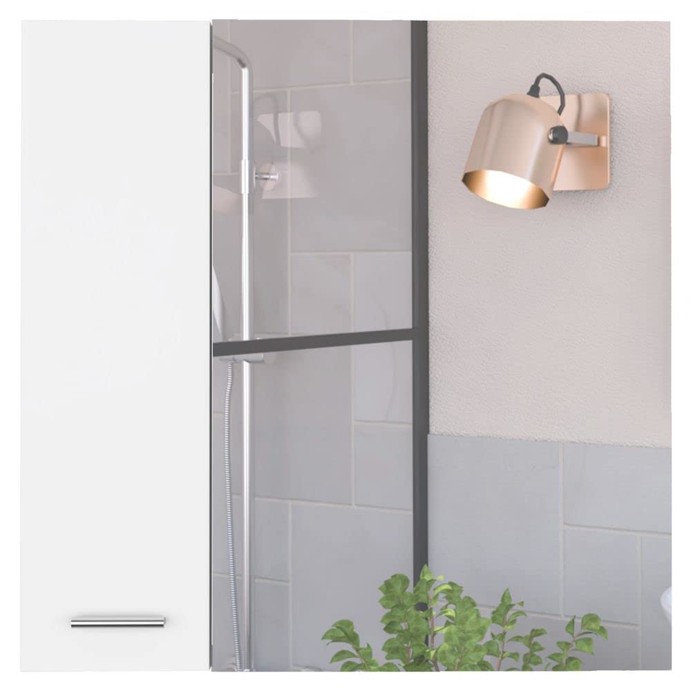 Medicine 23H Double Door Cabinet,4 Interior Shelves, White