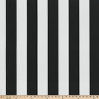 Pillow Perfect Stripe Indoor/Outdoor Accent Throw Pillow, Plush Fill, Weather, And Fade Resistant, Floor - 25' X 25', Black/Wh