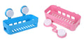 Naivete Bathroom Suction Shower Caddy Shelf Storage Organization with Rack Basket Sucker Cup for Shampoo, Conditioner Set of 2