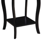 Convenience Concepts American Heritage Square End Table with Shelf, Black