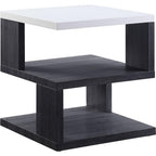 Acme Pancho End Table in Gray & White High Gloss