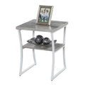 Convenience Concepts X-Calibur End Table, Faux Birch / White Frame