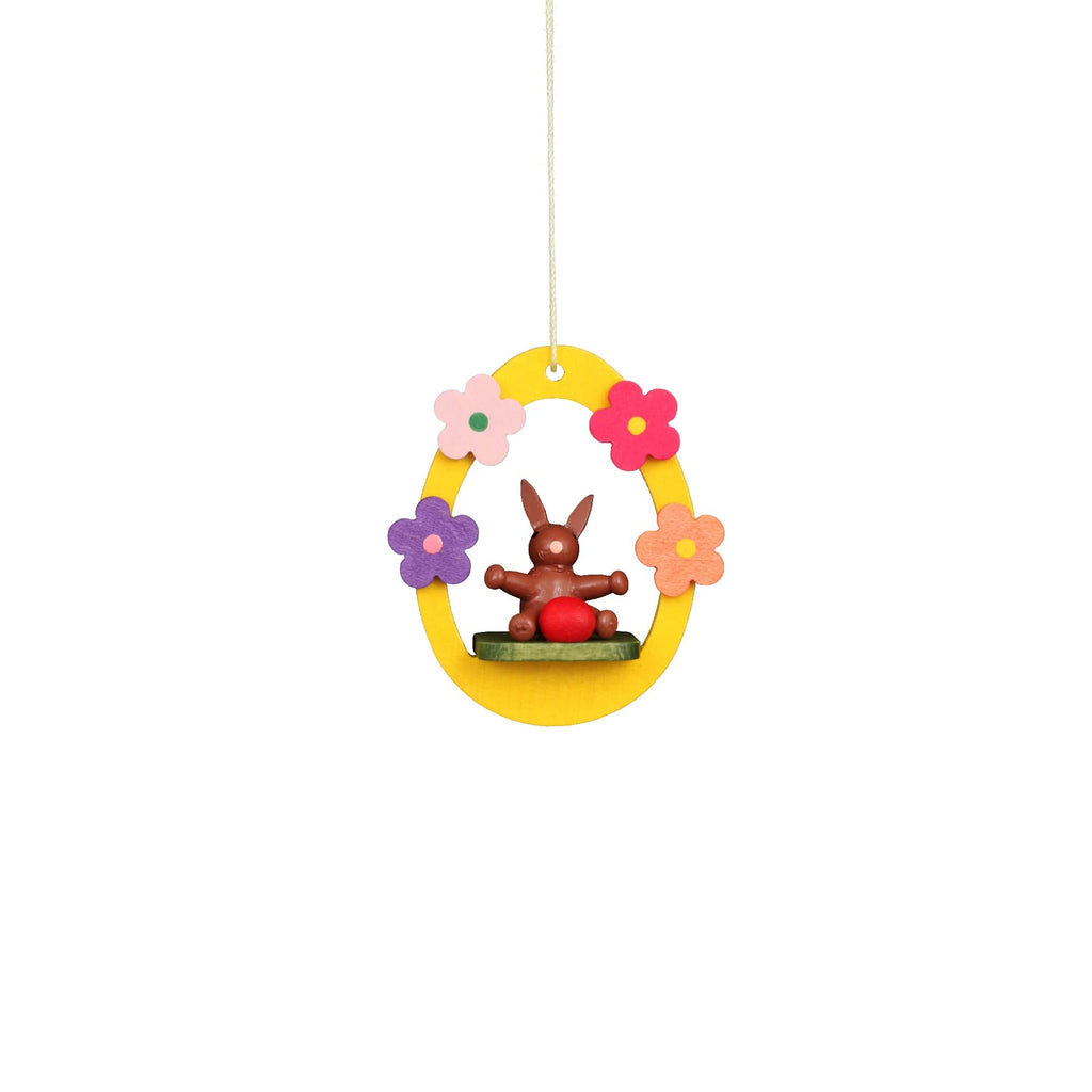 11-0601 - Christian Ulbricht Ornament - Baby Bunny In Egg - 2.25''H X 1.9''W X .8''D