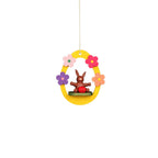 11-0601 - Christian Ulbricht Ornament - Baby Bunny In Egg - 2.25''H X 1.9''W X .8''D