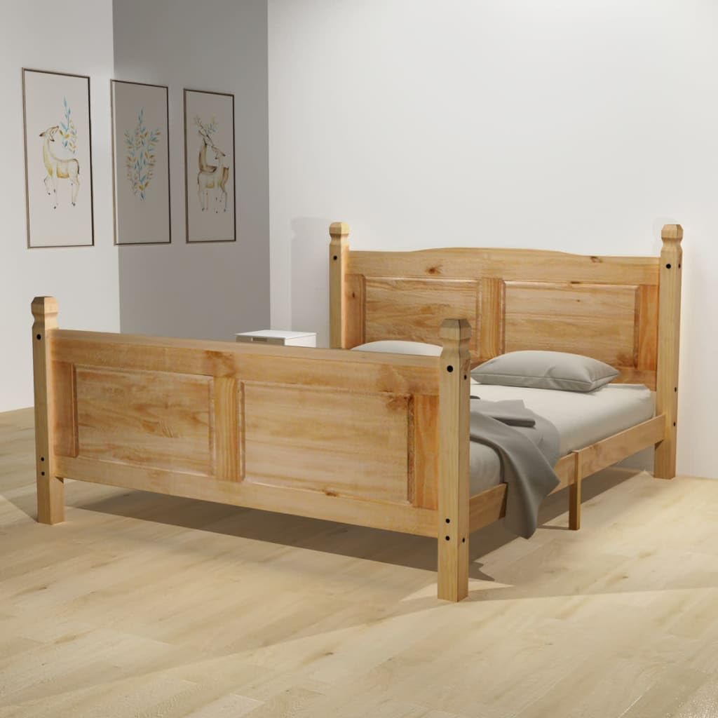 vidaXL Bed Frame Mexican Pine Corona Range 63&quot;x78.7&quot;