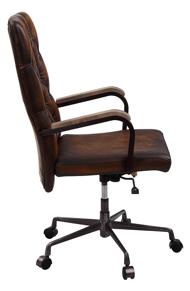 Acme Furniture Noknas Office Chair in Brown Lether