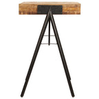 vidaXL Industrial Style Solid Mango Wood Writing Desk with Steel Legs - Vintage Charm, Easy Assembly, Multipurpose Table