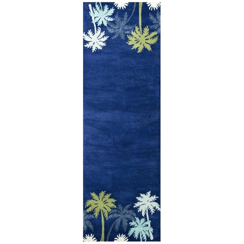 Alora Decor Cedar Key 2'6&quot; X 8' Coastal Navy/Gray/Rust/Blue Hand-Tufted Area Rug