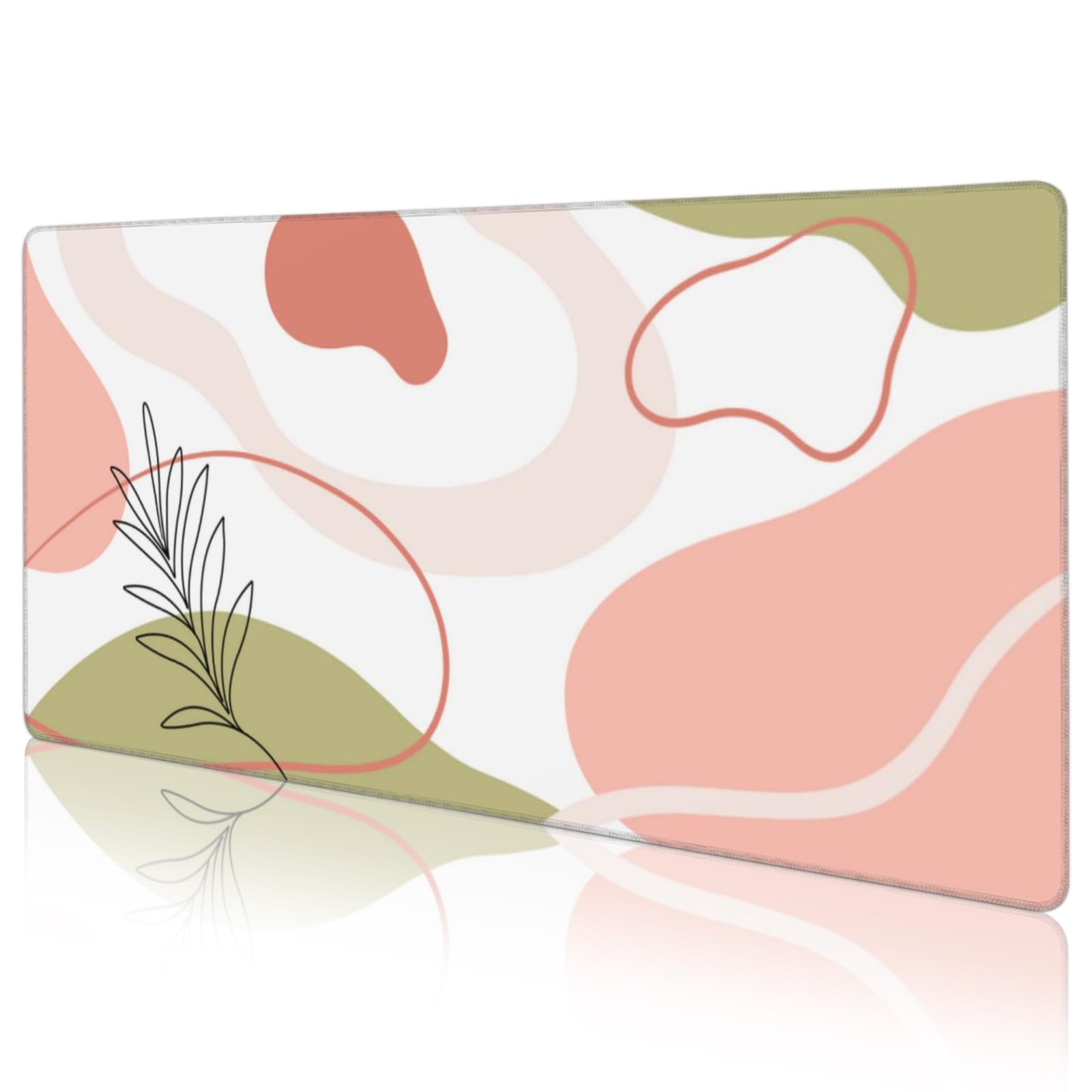 Aqqa Large Gaming Mouse Pad Xxl (35 X 17 Inch) With Non-Slip Rubber Base,Stitched Edge,Cute Pink Desk Mat For Laptop,Computer &