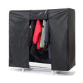 Garment Rack Cover 59 Clothes Rack Cover for Storage, Heavy Duty Dustproof Waterproof Clothes Closet Cover with 2 Full Strong Z