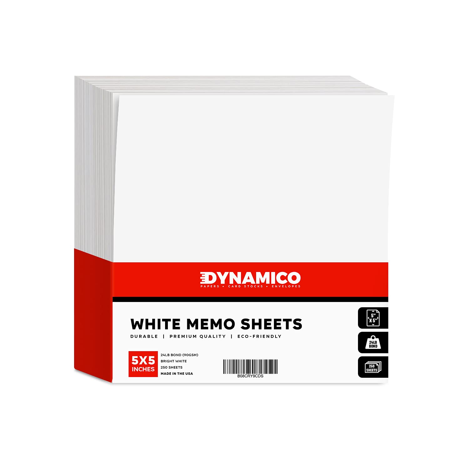 White Memo Sheets Paper - Perfect For Quick Notes, To-Do Lists And Reminders For School, Office And Business | 5 X 5 Inches | 24