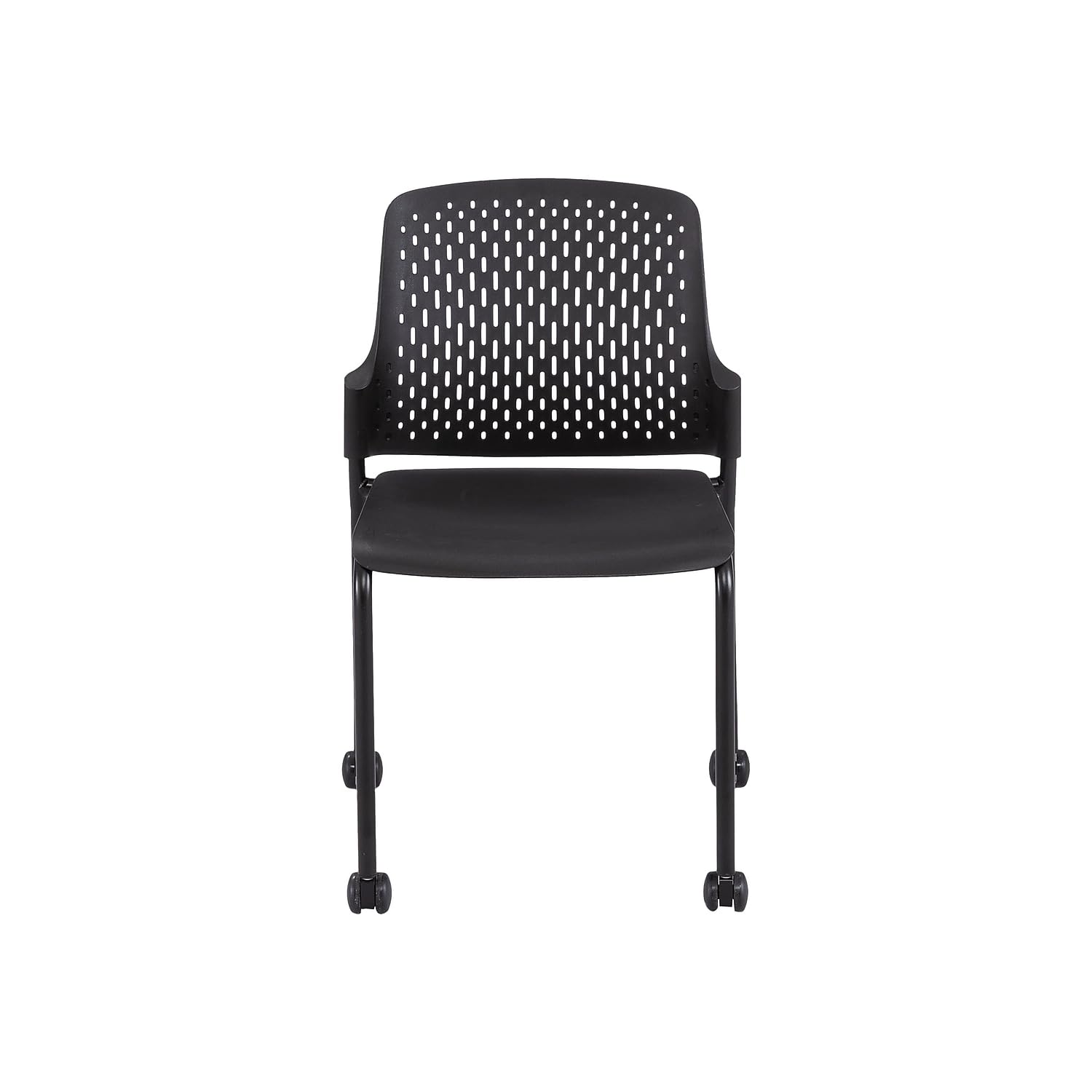 Safco Next Polypropylene Office Chair, Black, 4/Carton (4314BL)