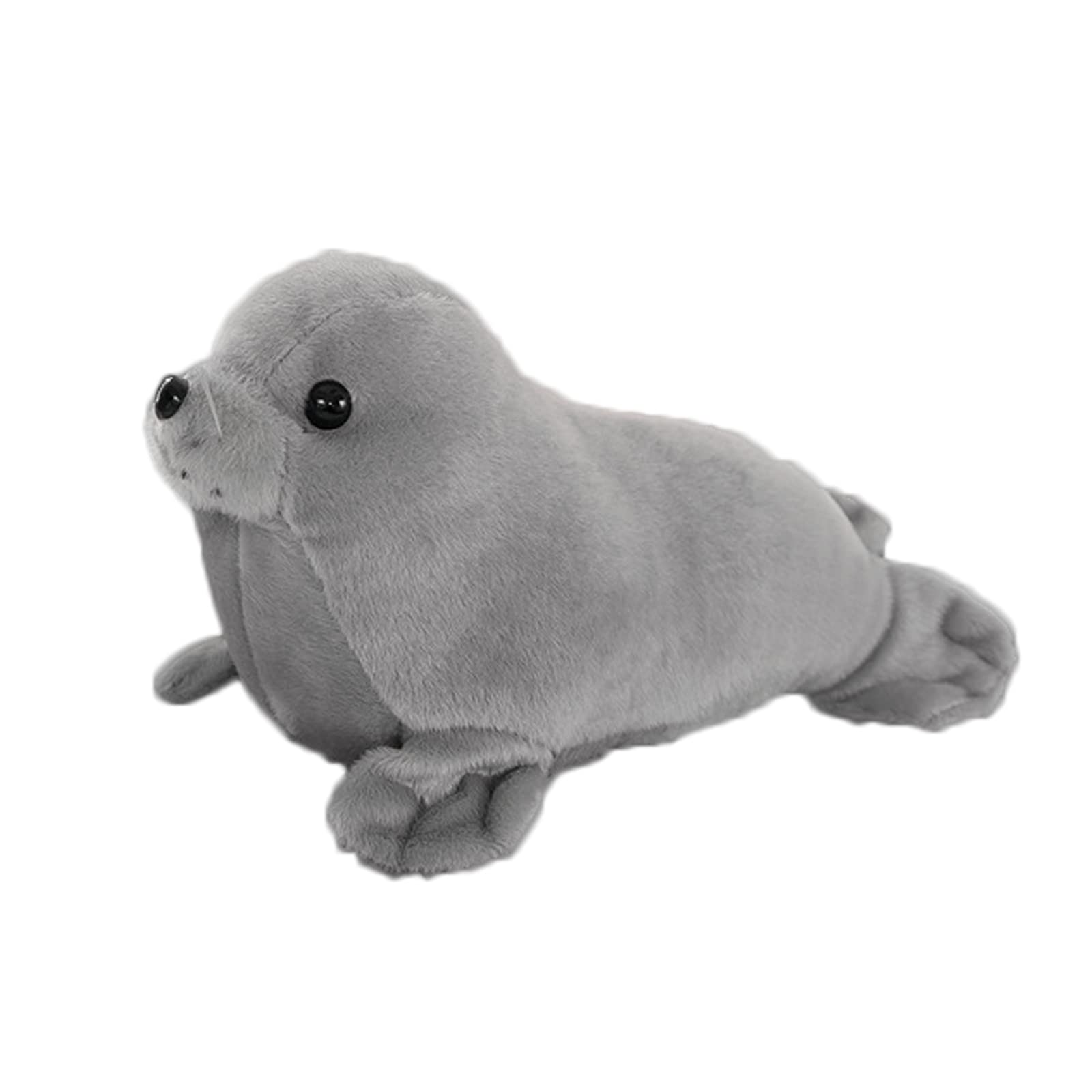 Seal Plush Stuffed Animal Grey Cute Toy Pillow Kawaii Doll for Kids, 9 inch