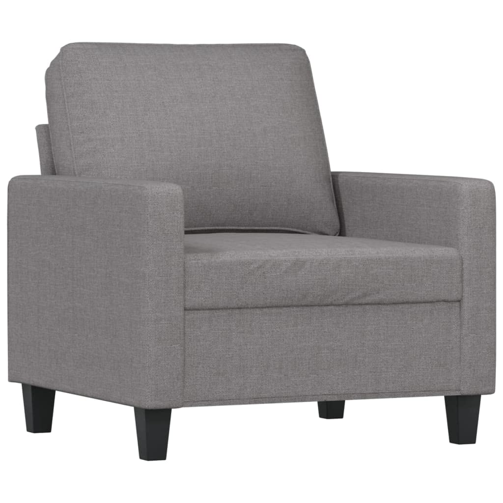vidaXL Light Gray Sofa Chair - Comfortable Fabric Lounge Seating with Breathable Upholstery, Sturdy Metal and Plywood Frame, Modern Design for Living Room and Office
