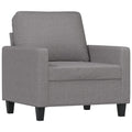 vidaXL Light Gray Sofa Chair - Comfortable Fabric Lounge Seating with Breathable Upholstery, Sturdy Metal and Plywood Frame, Modern Design for Living Room and Office