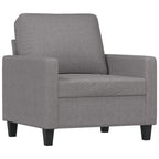 vidaXL Light Gray Sofa Chair - Comfortable Fabric Lounge Seating with Breathable Upholstery, Sturdy Metal and Plywood Frame, Modern Design for Living Room and Office